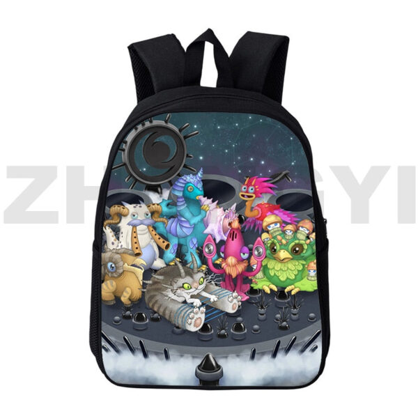 3D Printed My Singing Monsters Game School Bags Zipper Outdoor Sport Travel Backpack 12 16 Inch 1