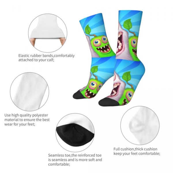 Autumn Winter Fashion Men s Women s My Singing Monsters Box Socks Music Game Non slip 1