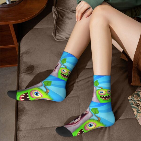 Autumn Winter Fashion Men s Women s My Singing Monsters Box Socks Music Game Non slip 4