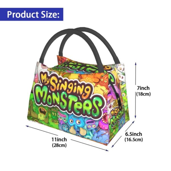 Custom My Singing Monsters Lunch Bag Women Thermal Cooler Insulated Lunch Boxes for Work Pinic or 2