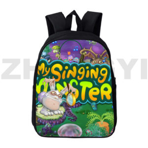 Cute Cartoon 3D My Singing Monsters School Backpack 12 16 Inch Men Travel Bag Canvas Rucksack 2