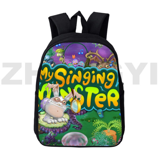 Cute Cartoon 3D My Singing Monsters School Backpack 12 16 Inch Men Travel Bag Canvas Rucksack 2