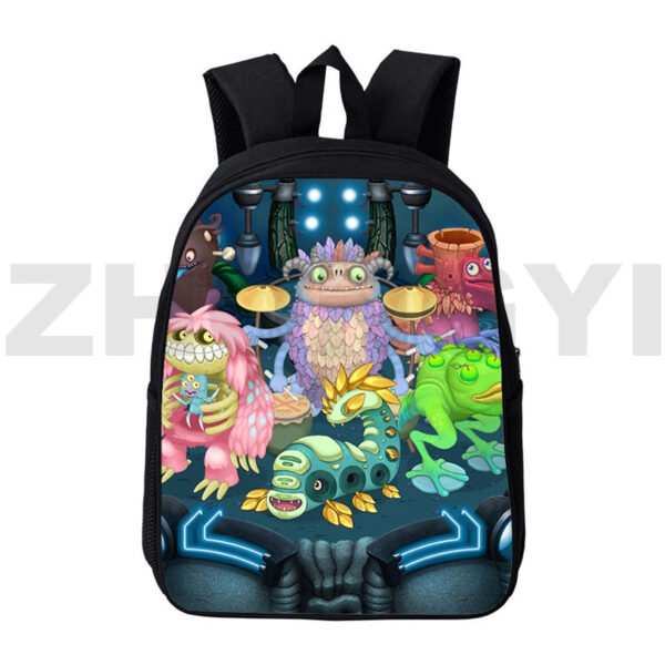 Cute Cartoon 3D My Singing Monsters School Backpack 12 16 Inch Men Travel Bag Canvas Rucksack 3