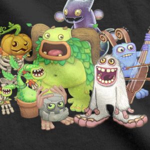 Game My Singing Monsters T Shirt Men Women Cartoon Funny Pure Cotton Tee Shirt Round Neck 2