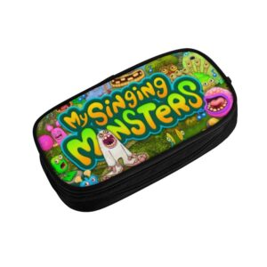 Kawaii My Singing Monsters Pencil Case for Girl Boy Large Capacity Pencil Pouch Stationery 2