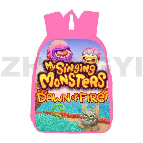 Lovely Girls My Singing Monsters School Backpack 3D High Capacity Travel Bag 12 16 Inch Students 3