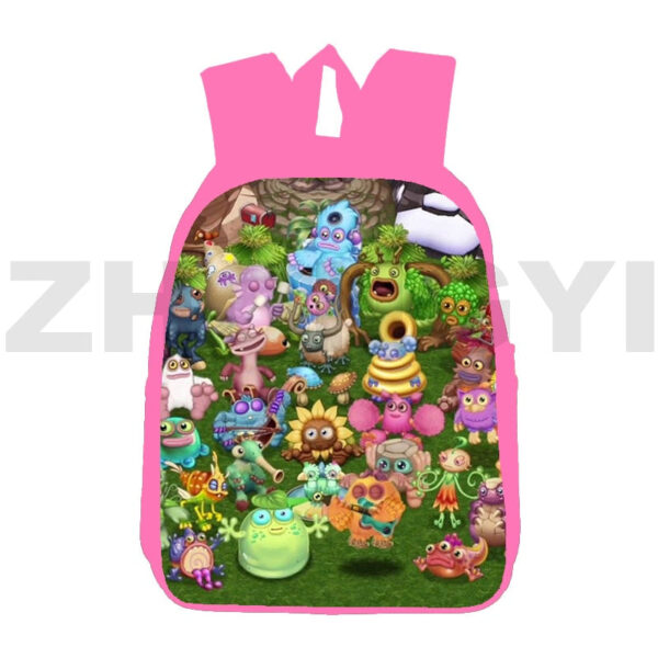 Lovely Girls My Singing Monsters School Backpack 3D High Capacity Travel Bag 12 16 Inch Students 5