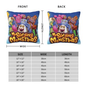 Modern My Singing Monsters Play Gamer Sofa Cushion Cover Velvet Throw Pillow Case Living Room Decoration 2