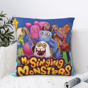 Modern My Singing Monsters Play Gamer Sofa Cushion Cover Velvet Throw Pillow Case Living Room Decoration 4