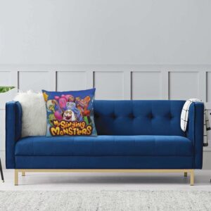 Modern My Singing Monsters Play Gamer Sofa Cushion Cover Velvet Throw Pillow Case Living Room Decoration 5