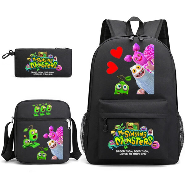 My Sing Monsters Backpack Student College Bookbag Business Laptop Satchel Travel Shoulder Bag 3D Anime Pencil 1