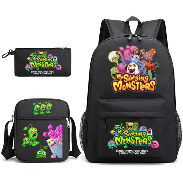 My Sing Monsters Backpack Student College Bookbag Business Laptop Satchel Travel Shoulder Bag 3D Anime Pencil 5