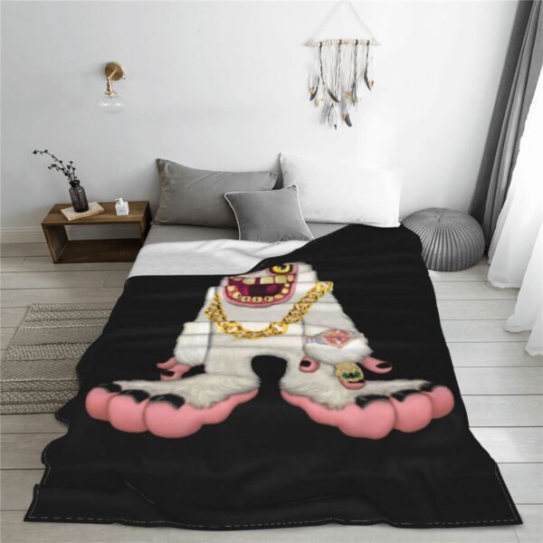 My Singing Monsters Blanket Fleece Thing Life Cartoon Lightweight Throw Blankets for Bedding Couch Bed Rug 1