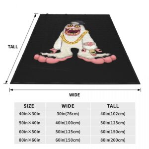 My Singing Monsters Blanket Fleece Thing Life Cartoon Lightweight Throw Blankets for Bedding Couch Bed Rug 4