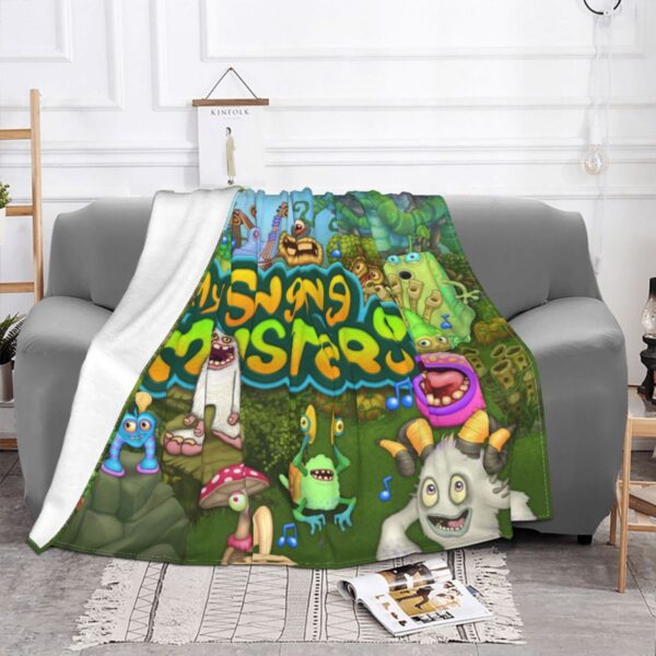 My Singing Monsters Blanket Game Cartoon Flannel Awesome Warm Throw Blanket for Bedspread Autumn Winter 1