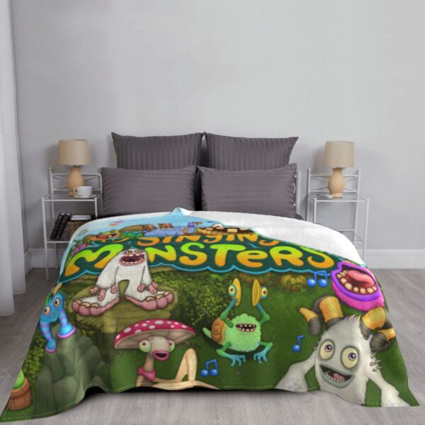 My Singing Monsters Blanket Game Cartoon Flannel Awesome Warm Throw Blanket for Bedspread Autumn Winter 2