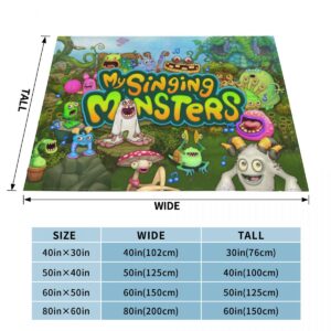 My Singing Monsters Blanket Game Cartoon Flannel Awesome Warm Throw Blanket for Bedspread Autumn Winter 4