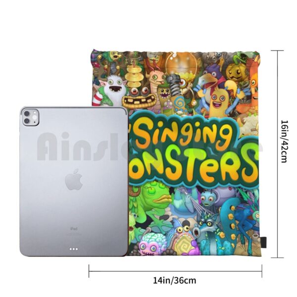 My Singing Monsters Characters And Title Backpack Drawstring Bag Riding Climbing Gym Bag My Singing Monsters 2