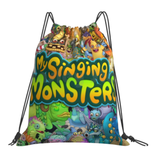 My Singing Monsters Characters And Title Drawstring Bag