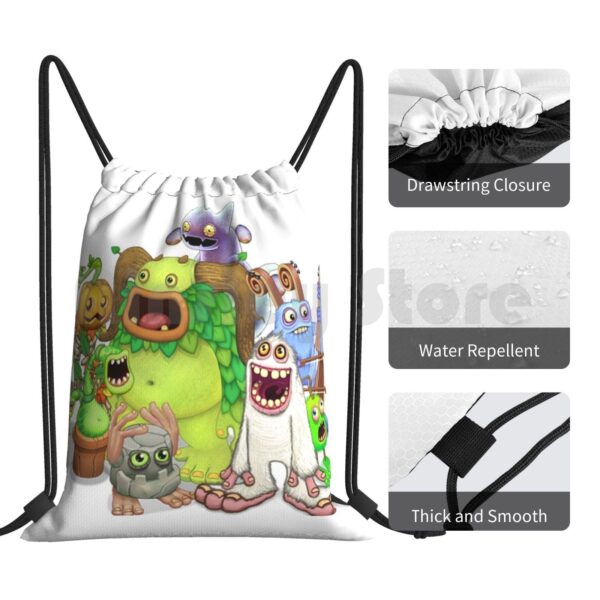 My Singing Monsters Characters Backpack Drawstring Bag Riding Climbing Gym Bag My Singing Monsters My Singing 3