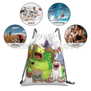 My Singing Monsters Characters Backpack Drawstring Bag Riding Climbing Gym Bag My Singing Monsters My Singing 5