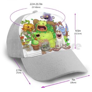 My Singing Monsters Characters Baseball Cap Unisex Mesh Casual Print Adjustable My Singing Monsters My Singing 3