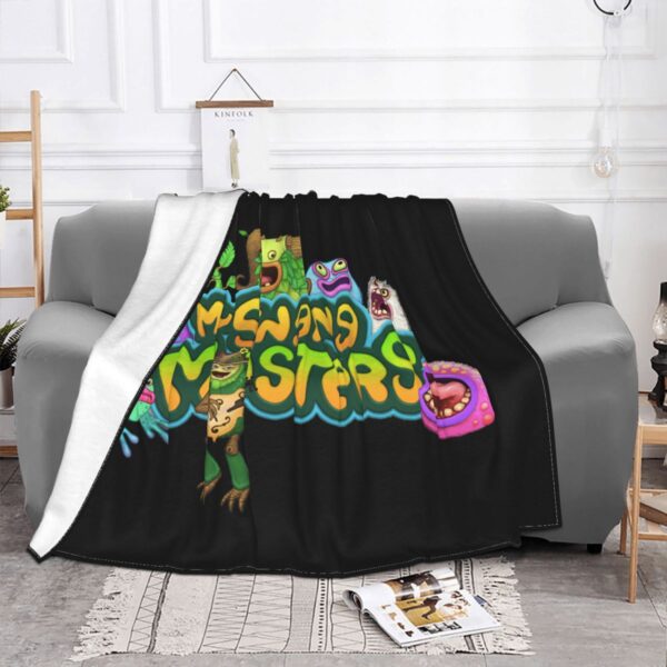 My Singing Monsters Game Cartoon Blanket Plush Funny Soft Throw Blankets for Coverlet Winter 1