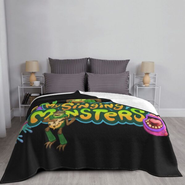 My Singing Monsters Game Cartoon Blanket Plush Funny Soft Throw Blankets for Coverlet Winter 2