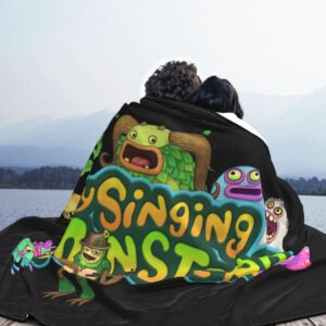 My Singing Monsters Game Cartoon Blanket Plush Funny Soft Throw Blankets for Coverlet Winter 3