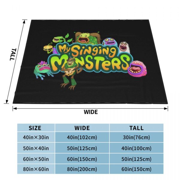 My Singing Monsters Game Cartoon Blanket Plush Funny Soft Throw Blankets for Coverlet Winter 4