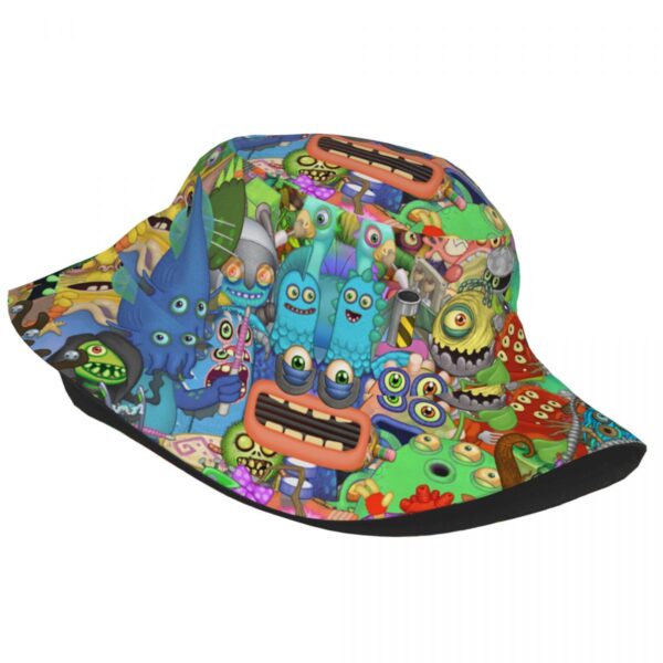 My Singing Monsters Music Game Bob Hat Vocation Getaway Headwear Merch Fisherman Hat for Outdoor Women 1