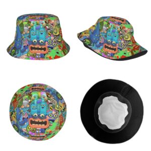 My Singing Monsters Music Game Bob Hat Vocation Getaway Headwear Merch Fisherman Hat for Outdoor Women 4