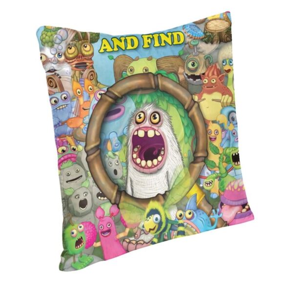 My Singing Monsters Pillow Case 45x45cm for Living Room Adventure Video Game Nordic Cushion Cover Square 1