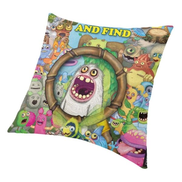 My Singing Monsters Pillow Case 45x45cm for Living Room Adventure Video Game Nordic Cushion Cover Square 2