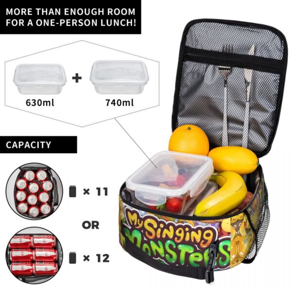 My Singing Monsters Thermal Insulated Lunch Bag Cartoon Anime Game Portable Lunch Container Travel Multifunction Food 2