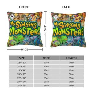 My Singing Monsters Throw Pillow Case Decorative Video Game Modern Cushion Cover Car Pillowcase 2